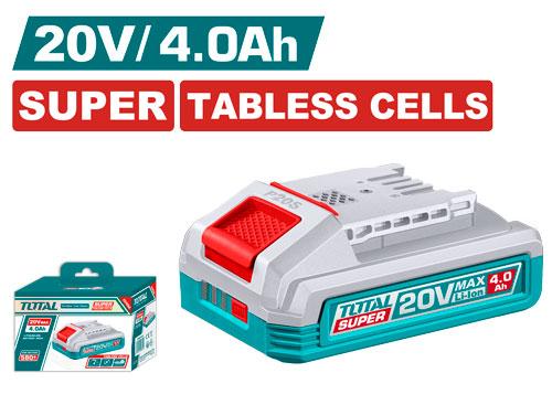 BATERIA 20V 4.0AH ION LITHIUM SUPER TABLESS CELLS TOTAL (TFBLI2123)  Item: 23936