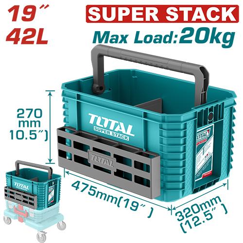 CAJA HERRAMIENTAS 19"" APILABLE Y ADAPTABLE (THTWB61001-THWB61201)  SUPER TOTAL (TPBXS104)   Item: 23876