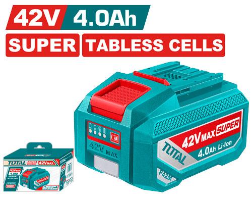 BATERIA 42V 4.0AH ION LITHIUM SUPER TABLESS CELLS TOTAL (TFBLI42402)  Item: 23827