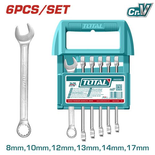 LLAVE MIXTA 8- 17 MM JUEGO X 6 PZS INDUSTRIAL SUPER TOTAL (THT103266)  Item: 23840