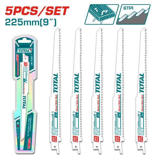 SET DE SEGUETA SIERRA SABLE 9"" X 5PCS PARA MADERA TOTAL (TRSB1111DF)  Item: 23798