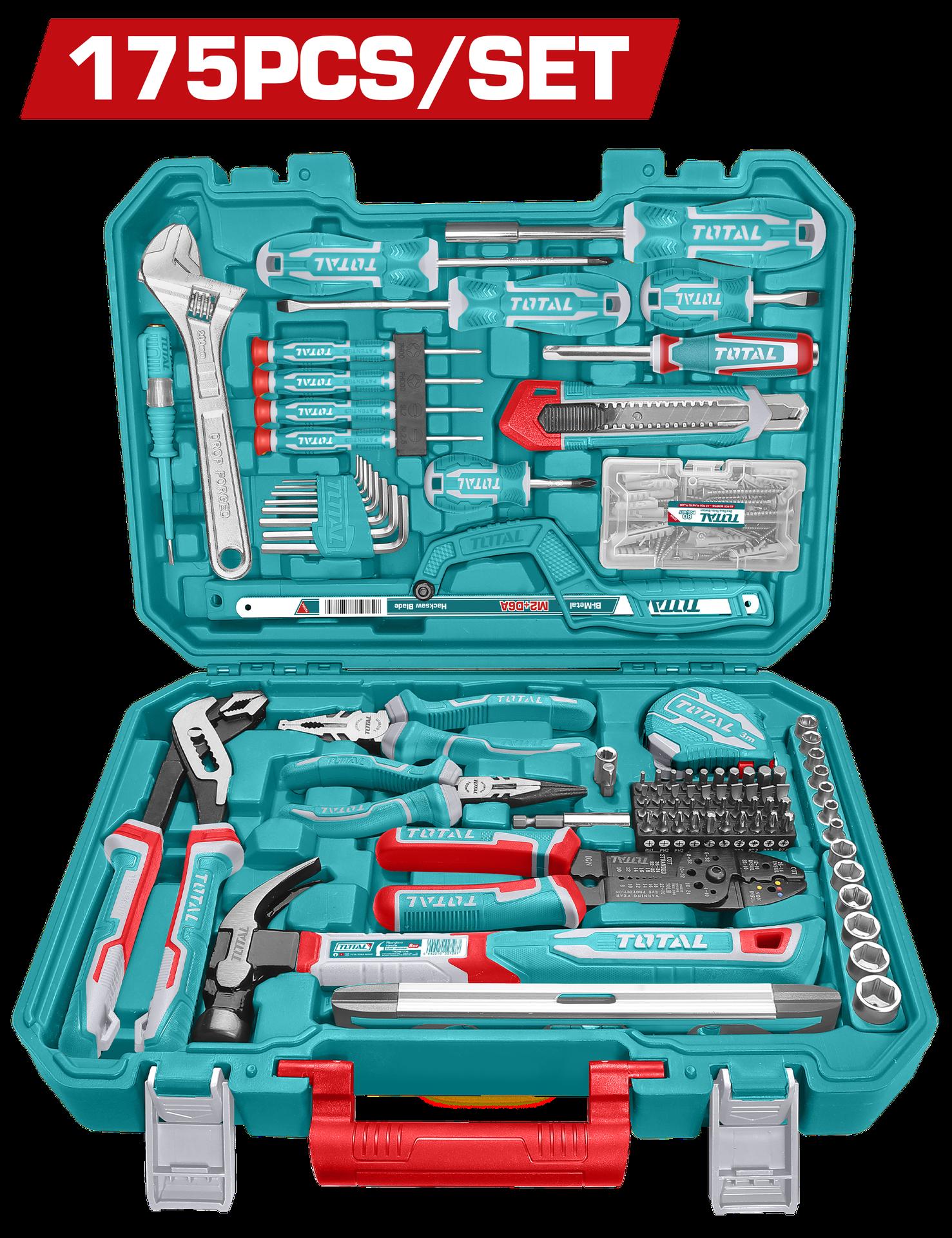 JUEGO DE HERRAMIENTAS X 175 PZS INDUSTRIAL TOTAL (THKTHP61757)  Item: 23670