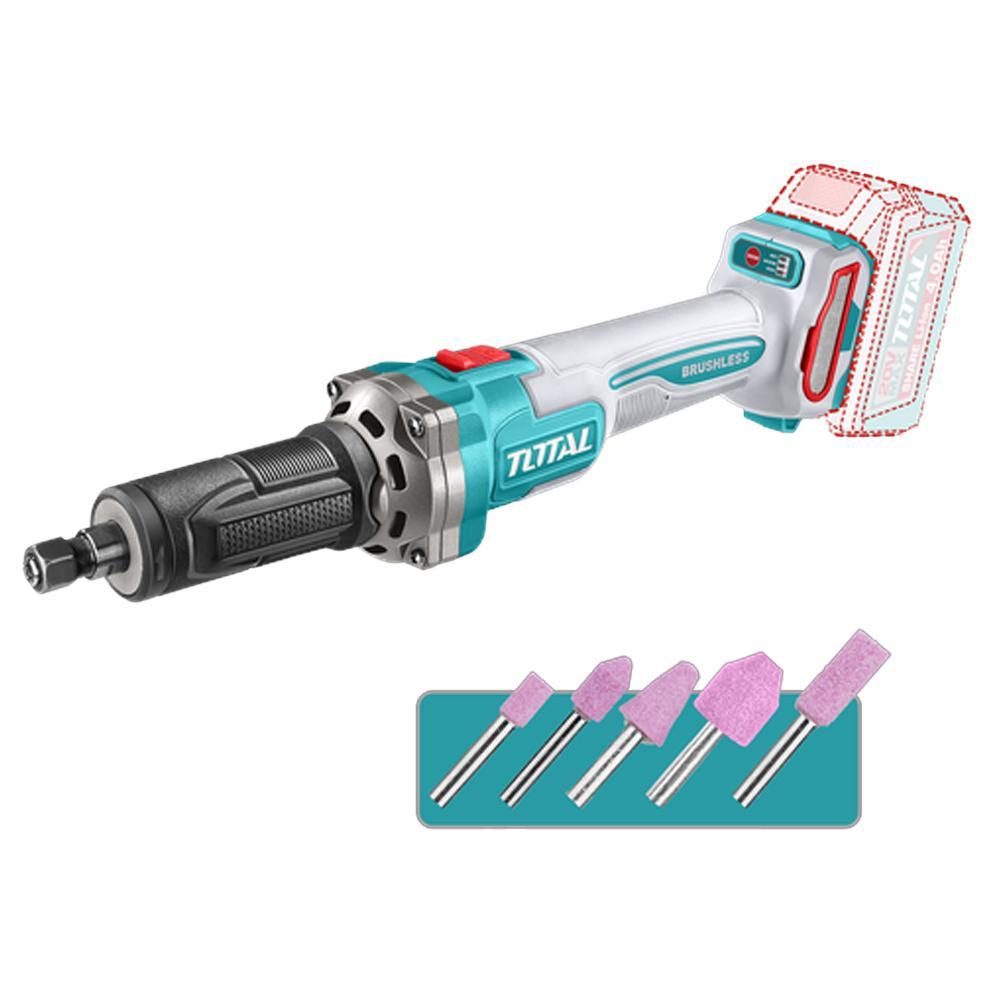 MOTO TOOL INALAMBRICO 20V 1/4 '' BATERIA Y CARGADOR SE VENDEN POR SEPARADO INDUSTRIAL SUPER TOTAL (TDGLI2001)  Item: 23294