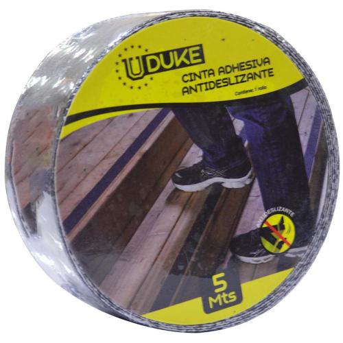 CINTA ADHESIVA ANTIDESLIZANTE 2 X 5 MTS NEGRA UDUKE