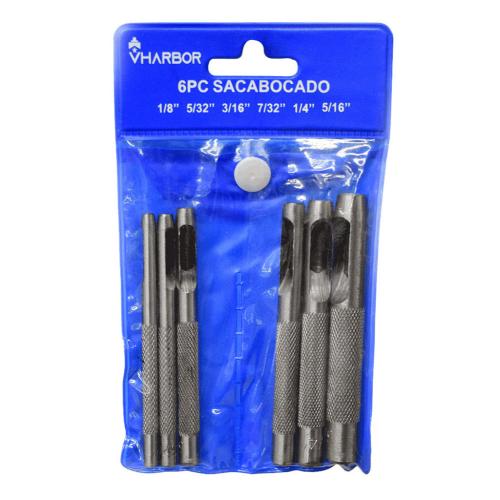 SACABOCADO X 6PCS 1/8-5/16 VHARBOR (HT30457)