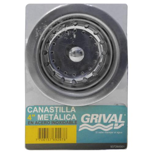 LINEA GRIVAL CANASTILLA LAVAPLATOS METALICA DE 4 ACERO INOX (937260001)