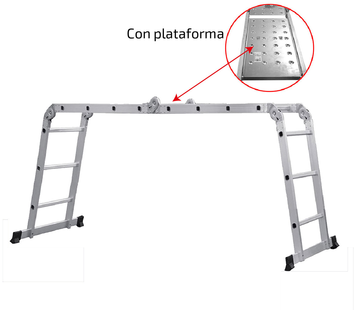 ESCALERA MULTIPOSICIONES AM0112D (ALTURA 3.37 MTRS (150 KLS) (HT1310)