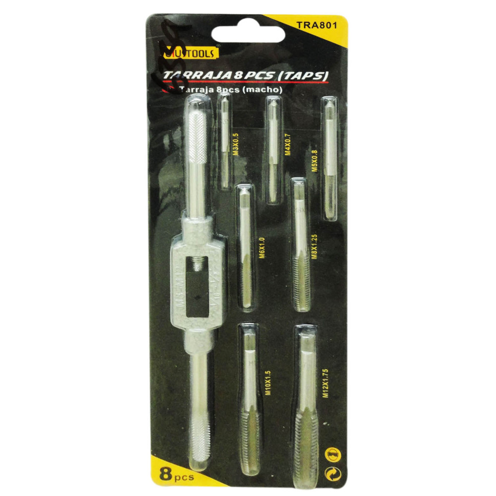 TARRAJA MACHUELO X 8 PCS MACHO (TRA801)
