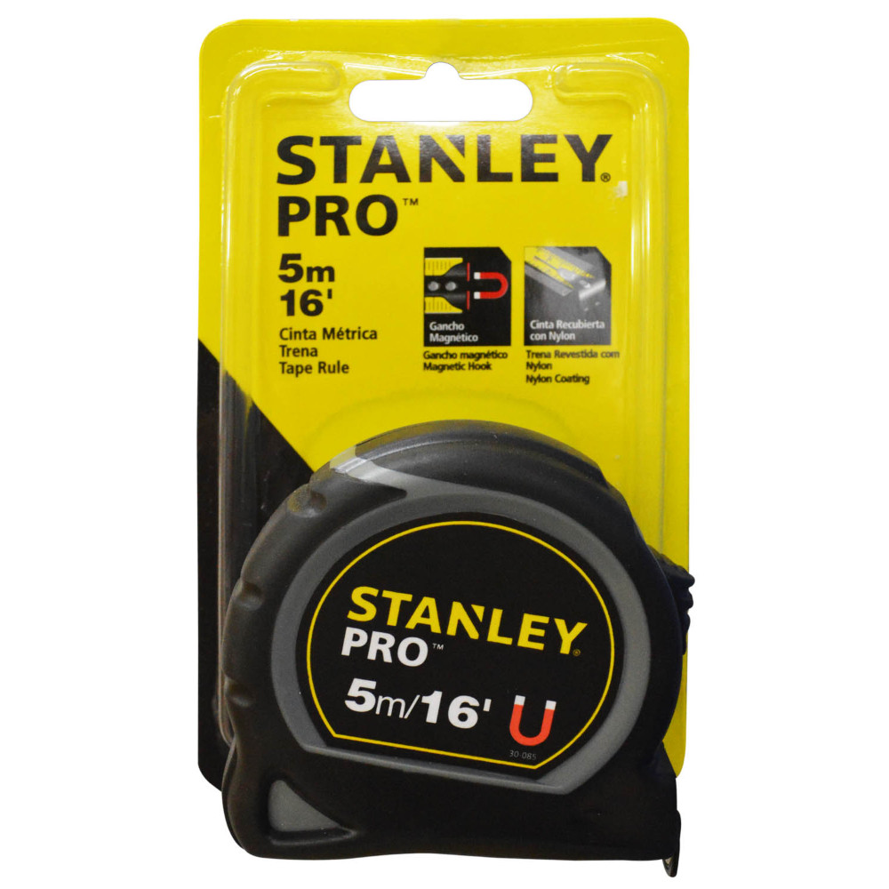 METRO X 5 MTS DOBLE FAZ STANLEY CAUCHO IMAN PRO (30-085)