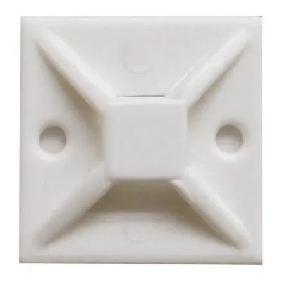 GRAPA ADHESIVA PARA CABLES (2.4x2.4 CM) PARA USAR CON AMARRAS (G62412 Bl)