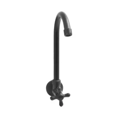 LLAVE CUELLO GANSO P/CRUCETA PARED NEGRO MATE UDUKE (HT1560)