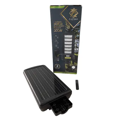 LUMINARIA SOLAR LED ALUMBRADO PUBLICO 300W 6500K CON SENSOR