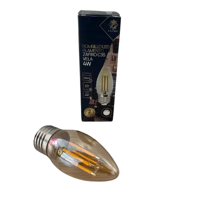 BOMBILLO LED FILAMENTO VELA 4W 2700K E27