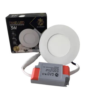 PANEL LED ZAFIRO REDONDO 3W 2.5" INCRUSTAR LUZ BLANCA