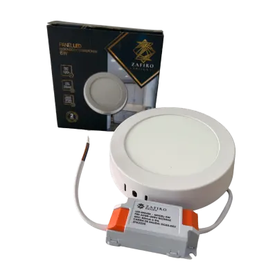 PANEL LED ZAFIRO REDONDO 6W 4" SOBREPONER LUZ BLANCA