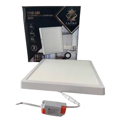 PANEL LED ZAFIRO CUADRADO 24W 10" SOBREPONER LUZ BLANCA