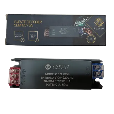 FUENTE DE PODER ZAFIRO SLIM 12V 5AMP