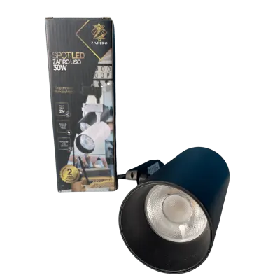 SPOT LED ZAFIRO LISO NEGRO 30W 6500K