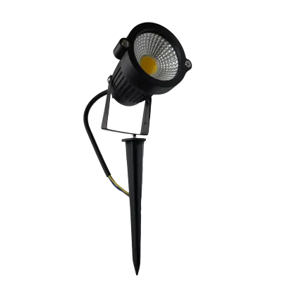 REFLECTOR LED ESTACA ZAFIRO 5W NEGRO LUZ CALIDA
