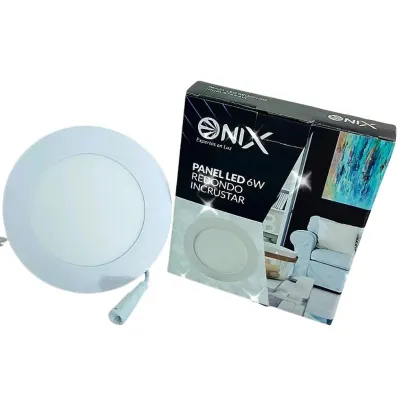 PANEL LED ONIX REDONDO 6W 4" INCRUSTAR LUZ BLANCA