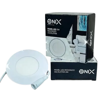 PANEL LED ONIX REDONDO 3W 2.5" INCRUSTAR LUZ CALIDA