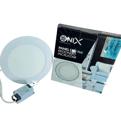 PANEL LED ONIX REDONDO 9W 5" INCRUSTAR LUZ BLANCA