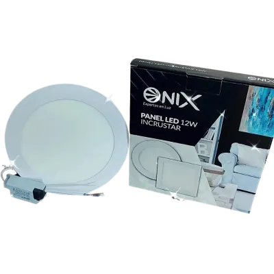 PANEL LED ONIX REDONDO 12W 6" INCRUSTAR LUZ BLANCA
