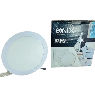 PANEL LED ONIX REDONDO 18W 8" INCRUSTAR LUZ BLANCA