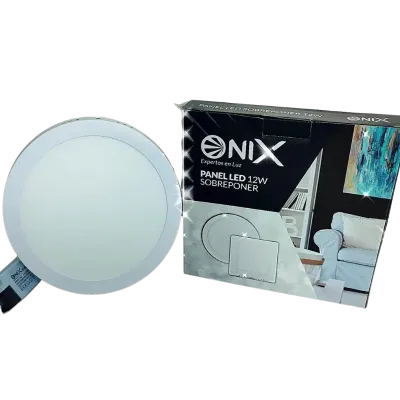 PANEL LED ONIX REDONDO 12W 6" SOBREPONER LUZ BLANCA