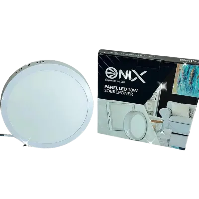 PANEL LED ONIX REDONDO 18W 8" SOBREPONER LUZ BLANCA