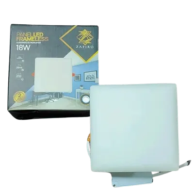 PANEL LED ZAFIRO BORDE INFINITO CUADRADO 18W INCRUSTAR  6500K