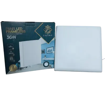 PANEL LED ZAFIRO BORDE INFINITO CUADRADO 36W SOBREPONER  6500K