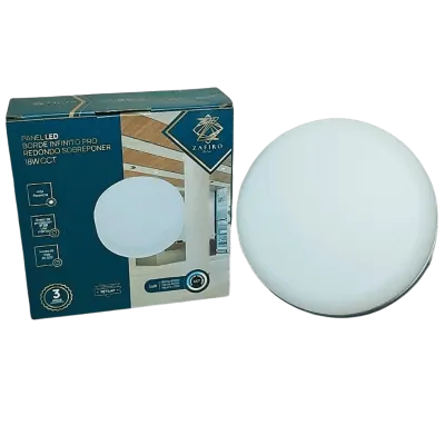 PANEL LED BORDE INFINITO ZAFIRO PRO REDONDO 18W SOBREPONER