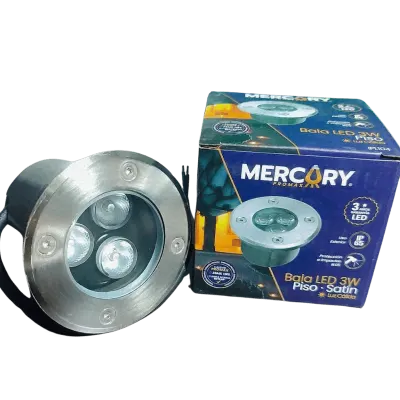 BALA LED PISO 3W 3000K SATIN REDONDA