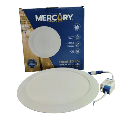 PANEL LED 18W 8" BLANCO REDONDO 3000K INCRUSTAR