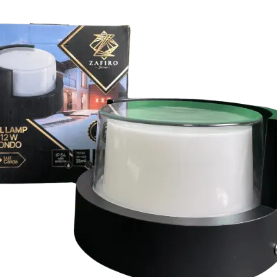 WALL LAMP ZAFIRO PRO 12W REDONDO LUZ CALIDA IP65 EXTERIOR