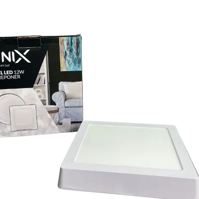 PANEL LED ONIX CUADRADO 12W 6" SOBREPONER LUZ BLANCA