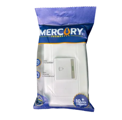 PULSADOR SENCILLO TIMBRE MERCURY BLANCO 118Z-11