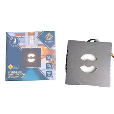 APLIQUE LED PARED UP&DOWN ZAFIRO 6W + 2W 3000K DIS 17