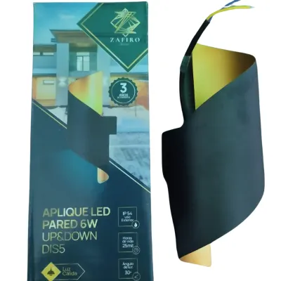 APLIQUE LED PARED UP&DOWN ZAFIRO 6W 3000K DIS 5