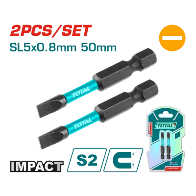 PUNTAS TALADRO IMANTADA 5X0.8MM 50MM (-) (-) JUEGO X 2 PZS INDUSTRIAL SUPER TOTAL (TACIM71SL550)