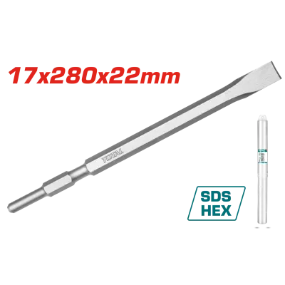 CINCEL PLANO SDS HEXAGONAL 17 X 280 X 22 MM SUPER TOTAL (TAC153172)