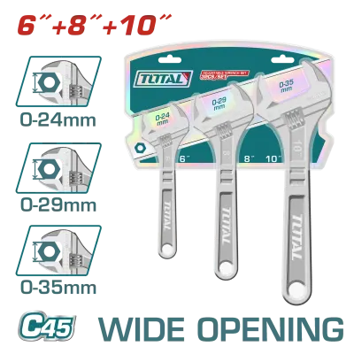 JUEGO DE LLAVE PESTON 6"/8"/9" SUPER TOTAL (THTK1013)