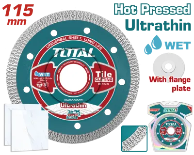 DISCO DIAMANTADO CONTINUO 4 1/2"  CORTE BALDOSA,MARMOL, CERAMICA INDUSTRIAL SUPER TOTAL (TAC2181151HT)