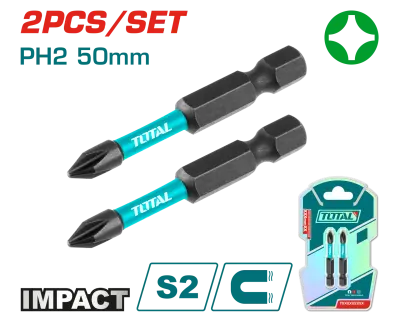 PUNTAS TALADRO IMANTADA 50MM (+) (+) JUEGO X 2 PZS INDUSTRIAL SUPER TOTAL (TACIM71PH250)