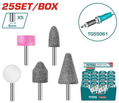 ACCESORIOS DE PIEDRA PARA MOTO TOOL 5 PZS TOTAL (TAKB0502)