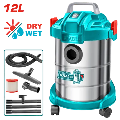 ASPIRADORA Y SOPLADORA PARA HUMEDO Y SECO 12L 800W INCLUYE ACCESOSIROS SUPER TOTAL (UTVC14122)