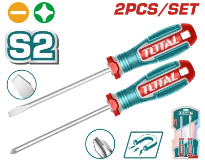 JUEGO DESTORNILLADORES X 2 PZS PUNTA INMANTADA SUPER TOTAL (TKSDS0226)