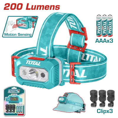 LINTERNA MINERO 200 LUMENES INCLUYE BATERIA SUPER TOTAL (THL013AAA6)