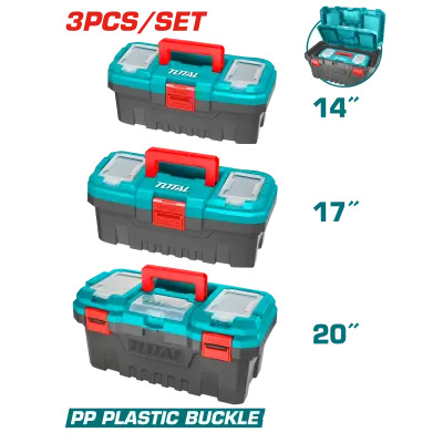 SET DE 3 CAJA HERRAMIENTA 14" 17" y 20" TOTAL (TPBXK0031)